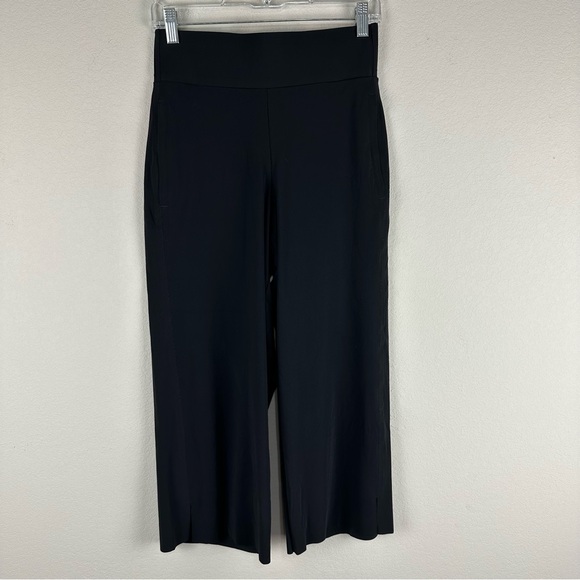 Athleta Pants - Athleta Black Cosmic Crop Wide Leg Athleisure Pants Size XS